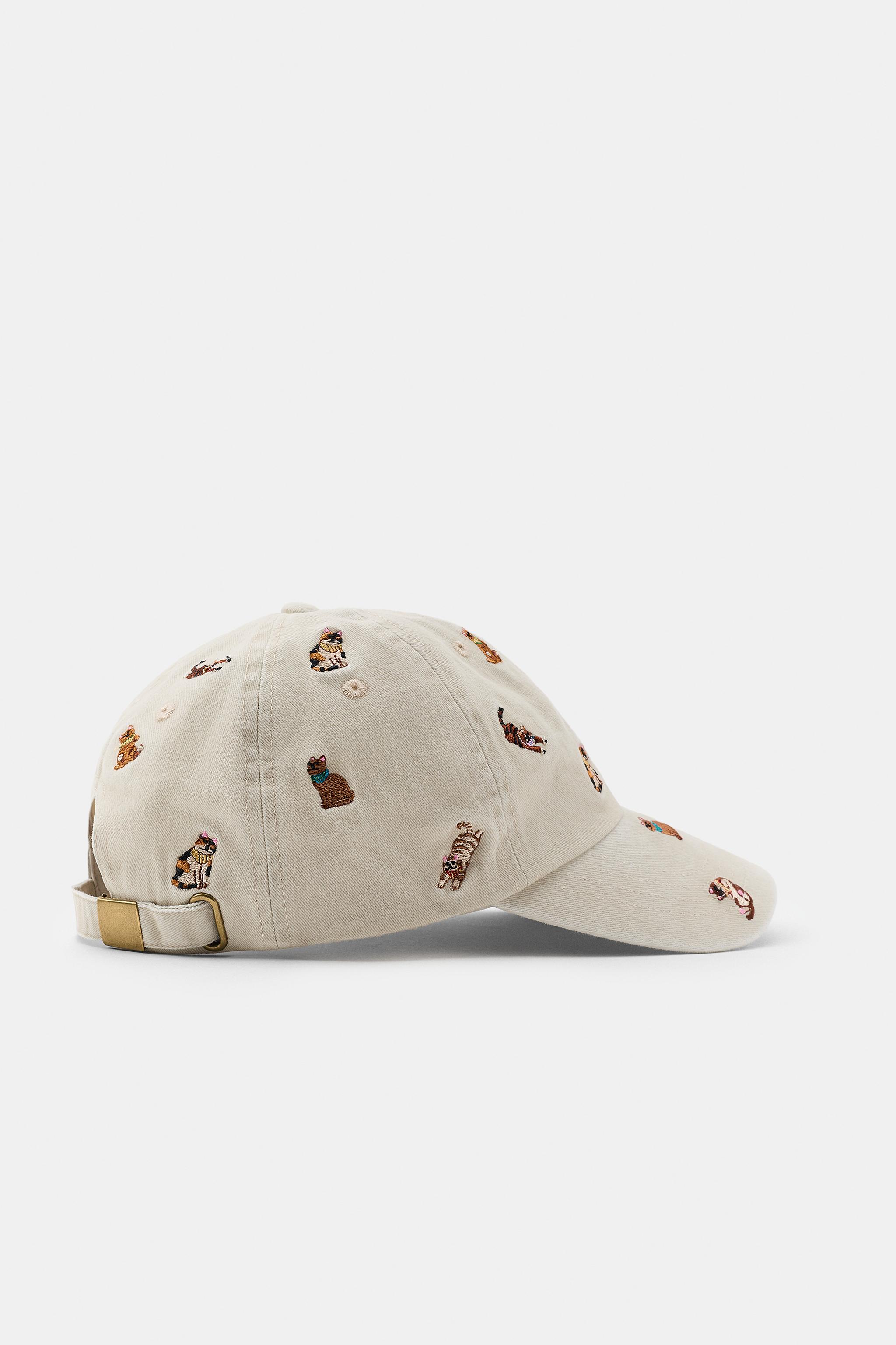 CASQUETTE SERGÉ BRODERIES CHATS